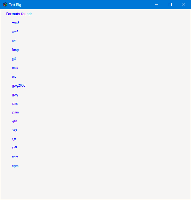 Current example output